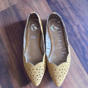 Beautiful Pointed Tan Flats